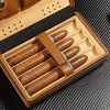 FIREDOG Genuine Leather Cigar Humidor Case Holder Cedar Wood Portable Cigar Storage Box Travel Humidor Humidifie For Cigars