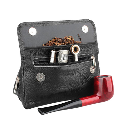 FIREDOG Durable Zipper Cigarette Portable Smoking Pipe Tobacco
