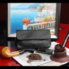 FIREDOG Genuine Leather Smoking Tobacco Pipe Pouch Case Bag For 2 Pipes Tamper Filter Tool Cleaner Preserve Freshness