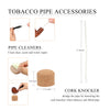 FIREDOG Tobacco Pipe Kit, Smoking 2-in-1 Churchwarden Pipe with Pipe Cleaners, Pipe Scraper Holder, Pipe Bits, Metal Balls, Cork Knockers