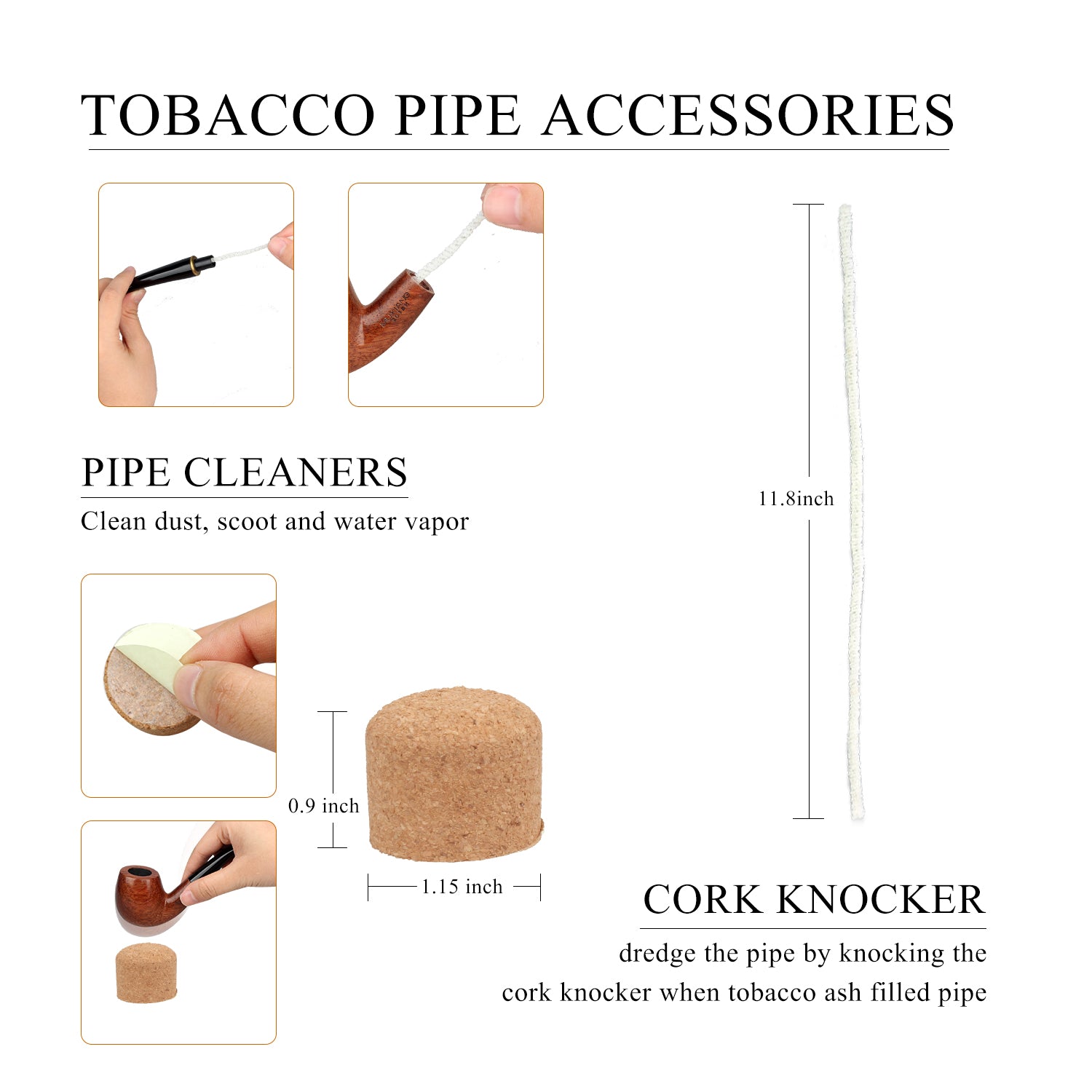 Tobacco Pipe, Churchwarden Rosewood Smoking Pipe With Pipe Stand, Pipe Bit,  3-in-1 Scraper, Pipe Filter, Cork Knocker, Metall Ball & Delicate Gift Box
