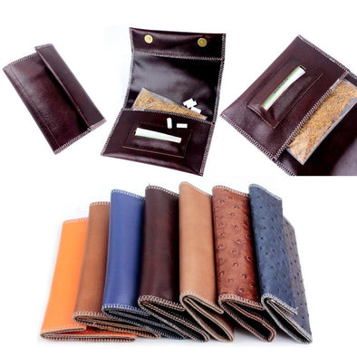 FIREDOG Genuine Leather Hookah Cigarette Rolling Pipe Tobacco Pouch